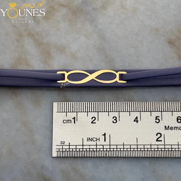 دستبند طلا زنانه چرم بینهایت L115